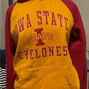 Colosseum Athletics Red and Yellow Hoodie